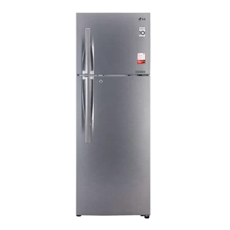 LG - Refrigerator 360 L Convertible Double Door in Dazzle Steel Color