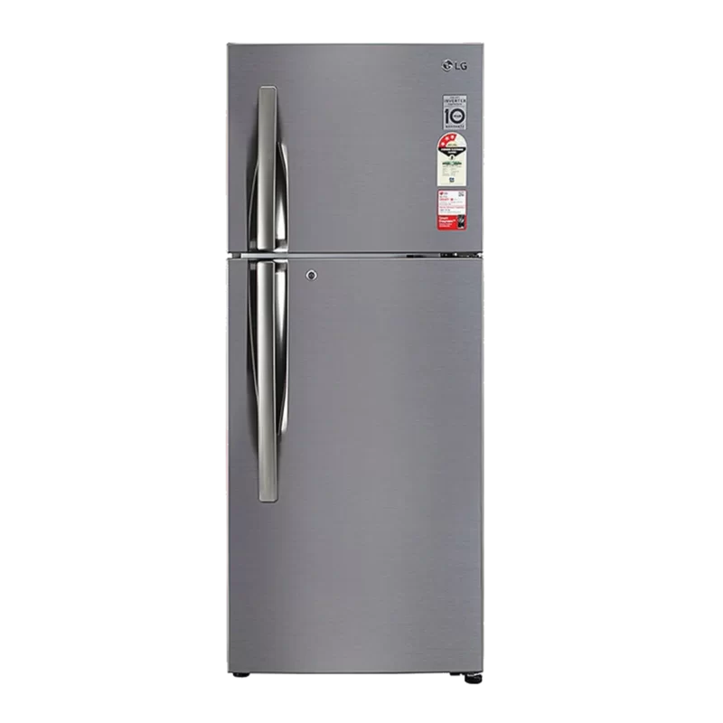 LG - Refrigerator 260 L Frost Free Double Door in Shiny Steel Color