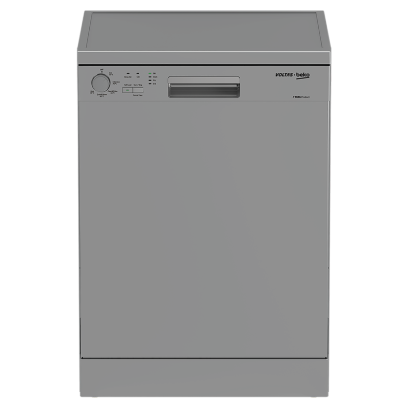 VOLTAS - 14-PS-Full-Size-Dishwasher-Silver-DF14S3
