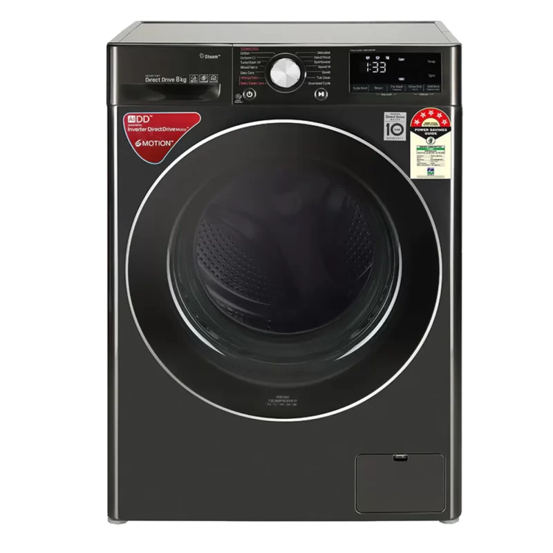 LG - 8.0 kg Fully Automatic Front Load Washing Machine Black (FHV1408ZWB)