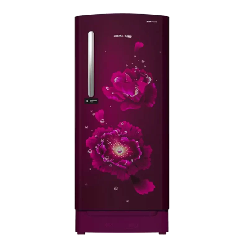VOLTAS - 195 L 4 Star Direct Cool Single Door Refrigerator (Fairy FloweRDC215BFPEXB/BASGr Purple) (2020)