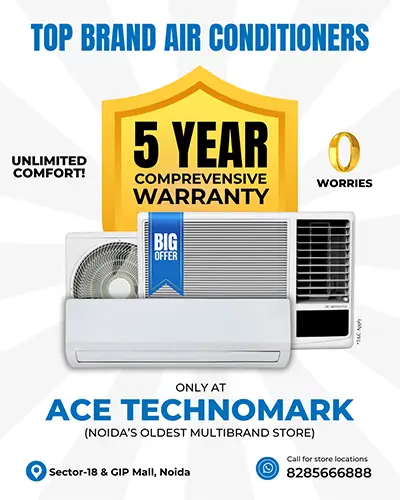 5 Year warranty Inverter AC at Ace Technomark - Mobile