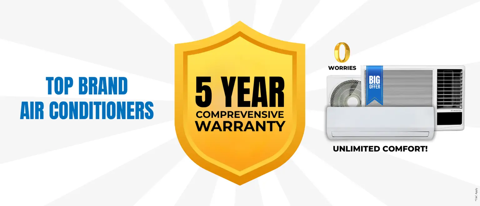 5 Year warranty Inverter AC at Ace Technomark