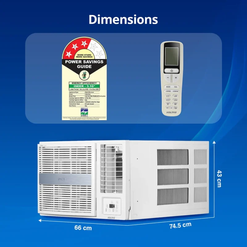 1.5TR WAC 183 VECTRA PEARL- VOLTAS WINDOW AC - b