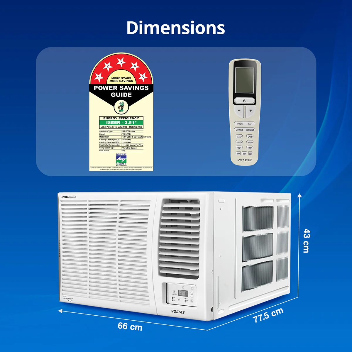 1.5TR WAC 185V VERTIS ELITE 1-VOLTAS-b