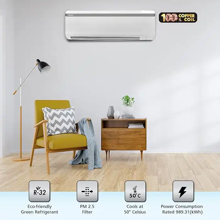 Daikin Split AC 1.5 Ton 3 Star Fixed Speed FTKL50UV16U2-b