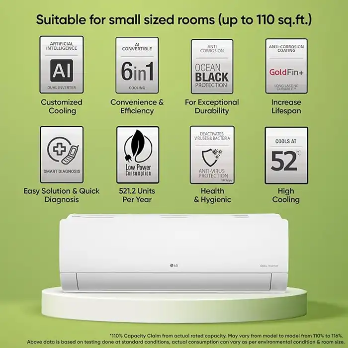LG 5 Star (1.0) Split AC US-Q14BNZE.AMLG IDU -b