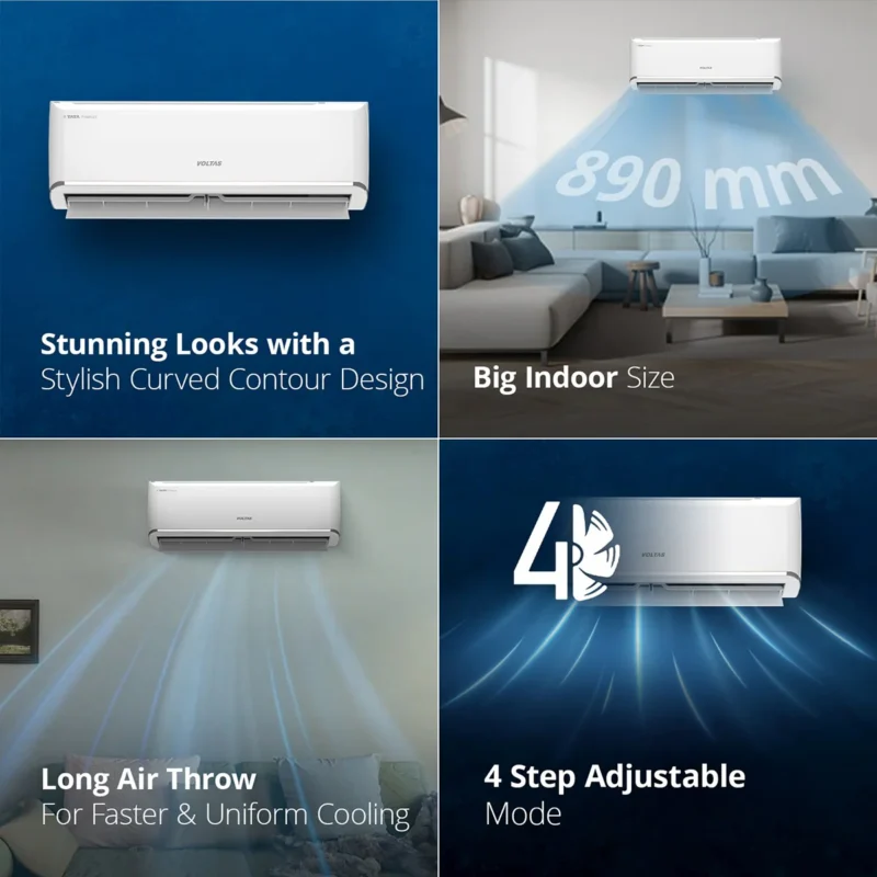 VOLTAS SPLIT INVERTER AC 1.5TR SAC 183V VECTRA ZEN SILVER-d