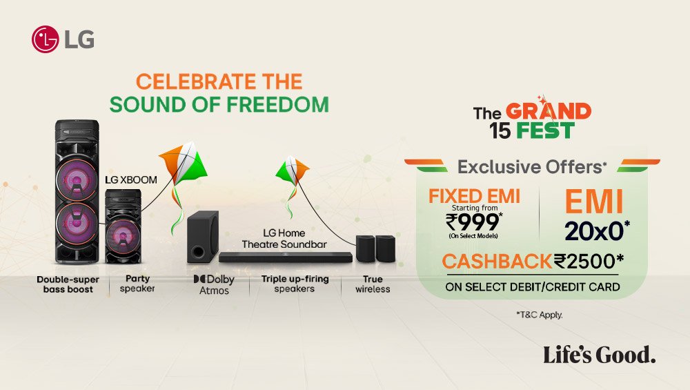 Independence Day Freedom Sale on LG Soundbar in Noida