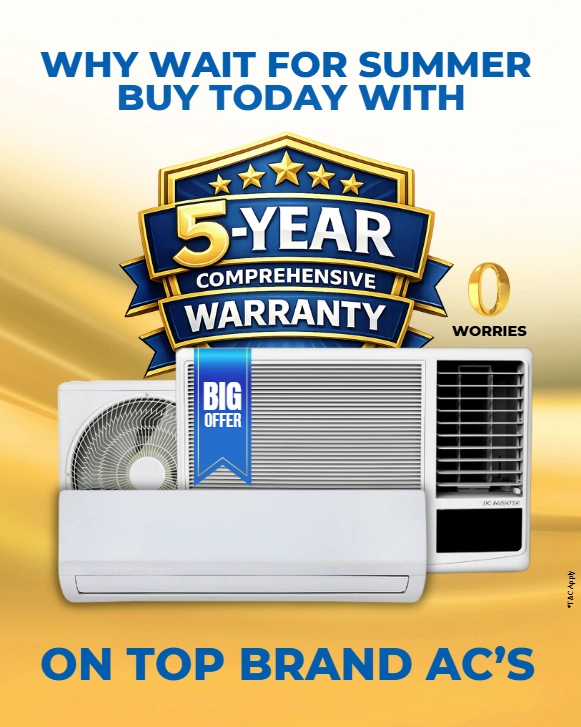 5 Year warranty on AC