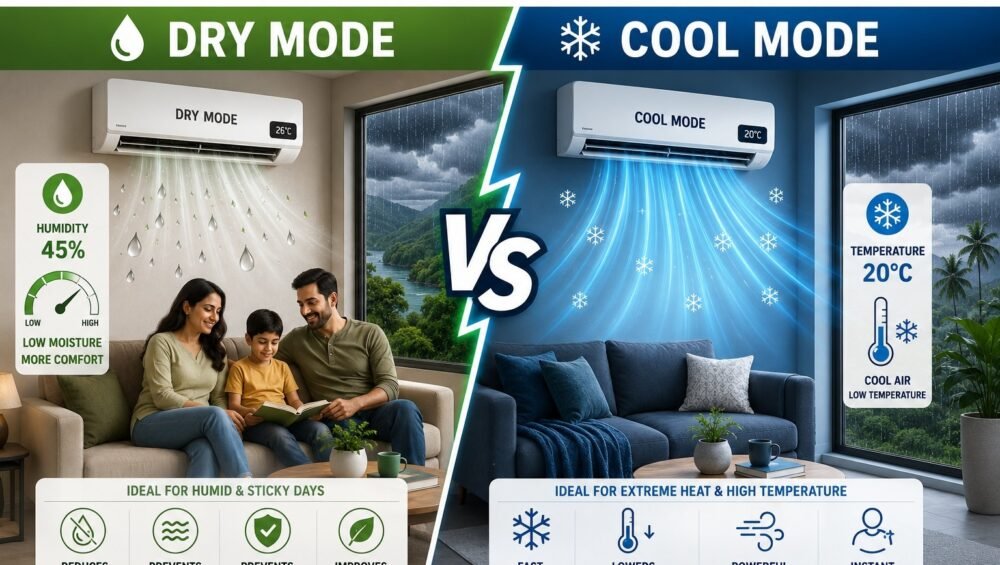 Best AC Mode for Monsoon: Dry Mode vs Cool Mode